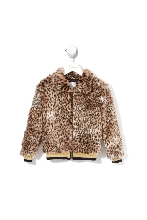 KIDS FAUX FUR JACKET CHAMPAGNE COAST