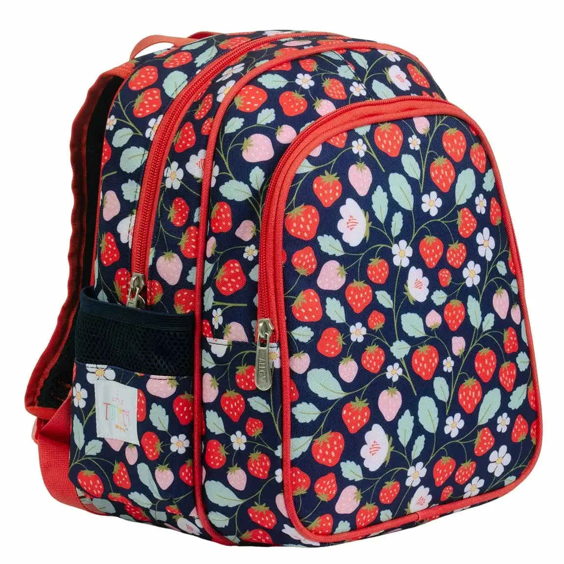 Kids Insulated Front Compartment Backpack: Strawberries