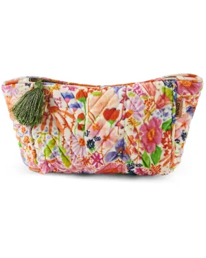 Kip & Co Quilted Velvet Toiletry Bag - Meandering Meadow