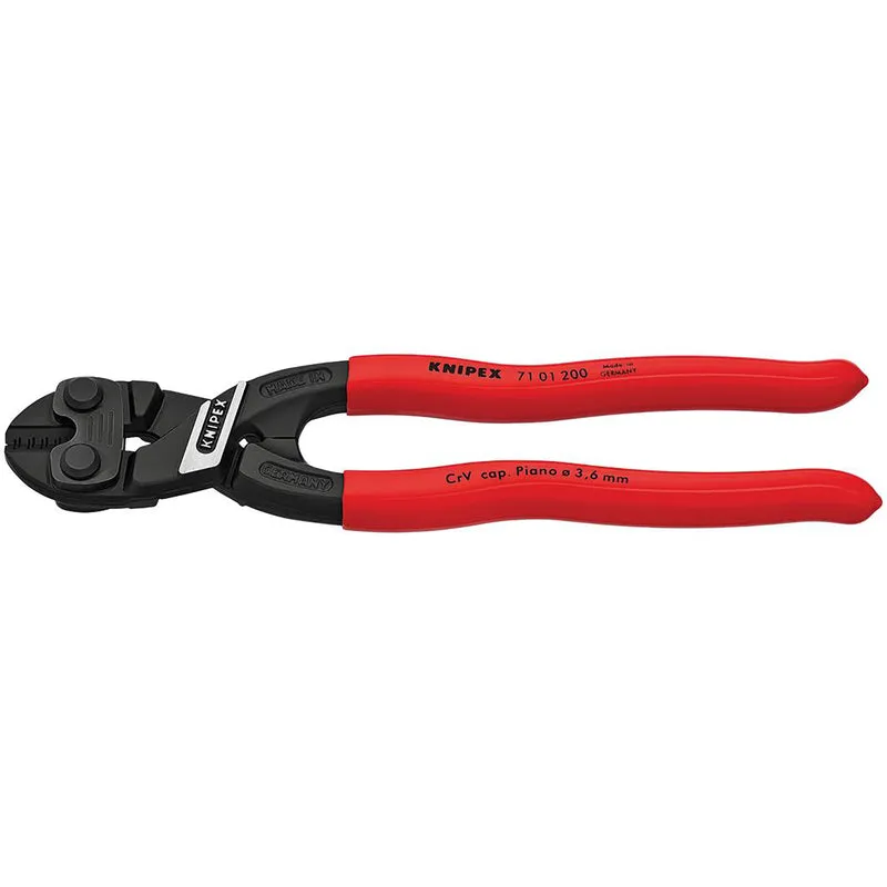 Knipex 8 in. Mini Bolt Cutter Black/Red 1 pk