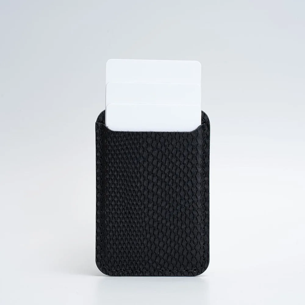 Leather Wallet with MagSafe - Embossed Snake Print | Fashion-Forward Accessory