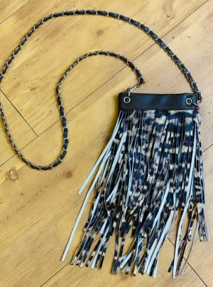 Leopard Fringe Chic Purse