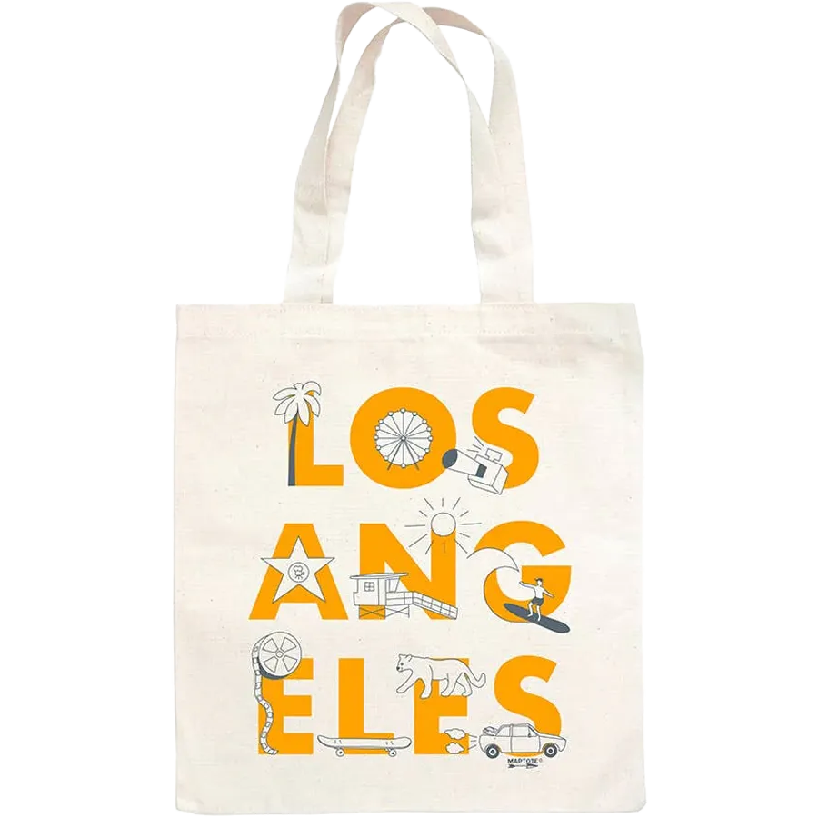 Los Angeles Font Grocery Tote