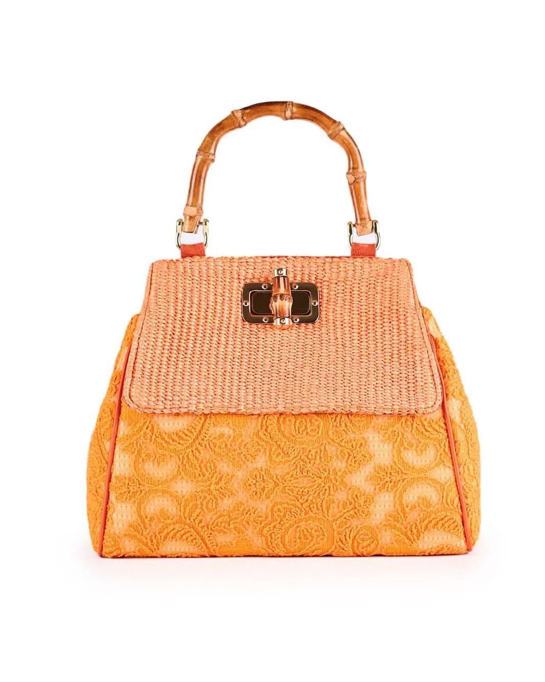 Marion Lace Bamboo Orange Crossbody