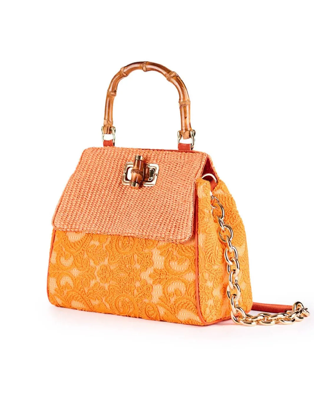 Marion Lace Bamboo Orange Crossbody