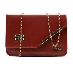 Maroon Casual Clutch C08207