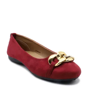 Maroon Casual Pumps LPR900008