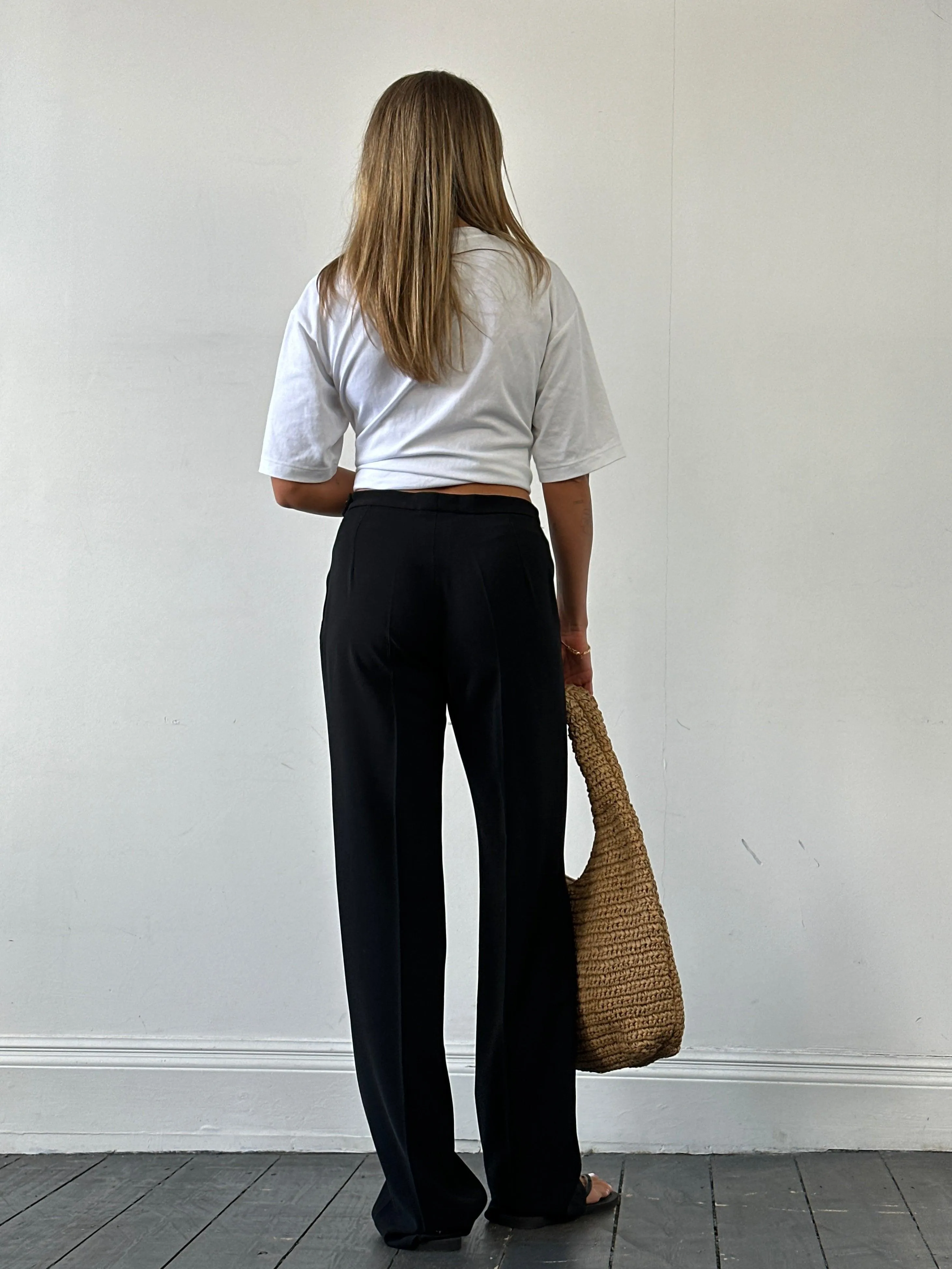 Max Mara Minimal Straight Leg High Waisted Trousers - W28