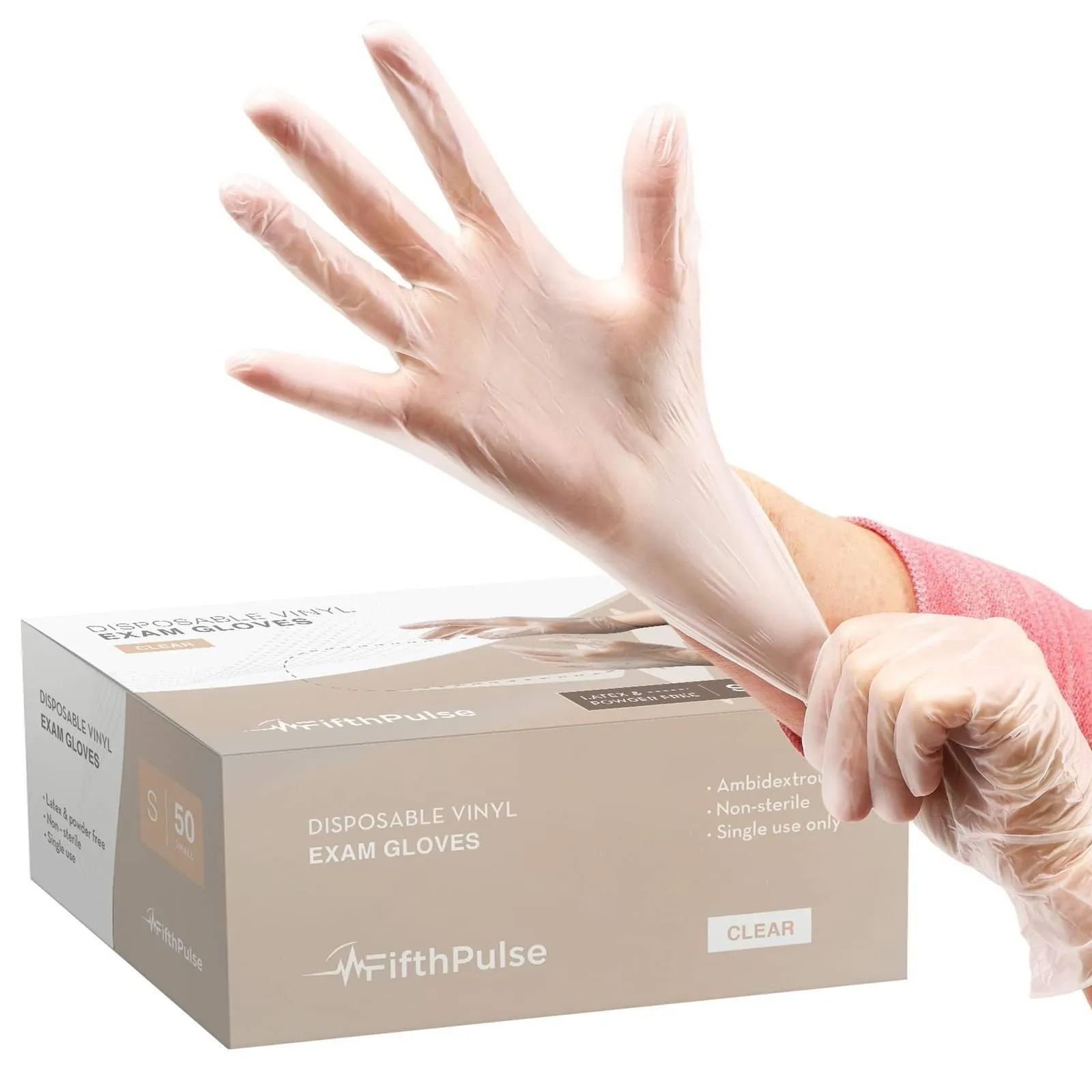 Medical Grade Vinyl Gloves - Clear