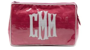 Medium Clutch with Fancy White Letters