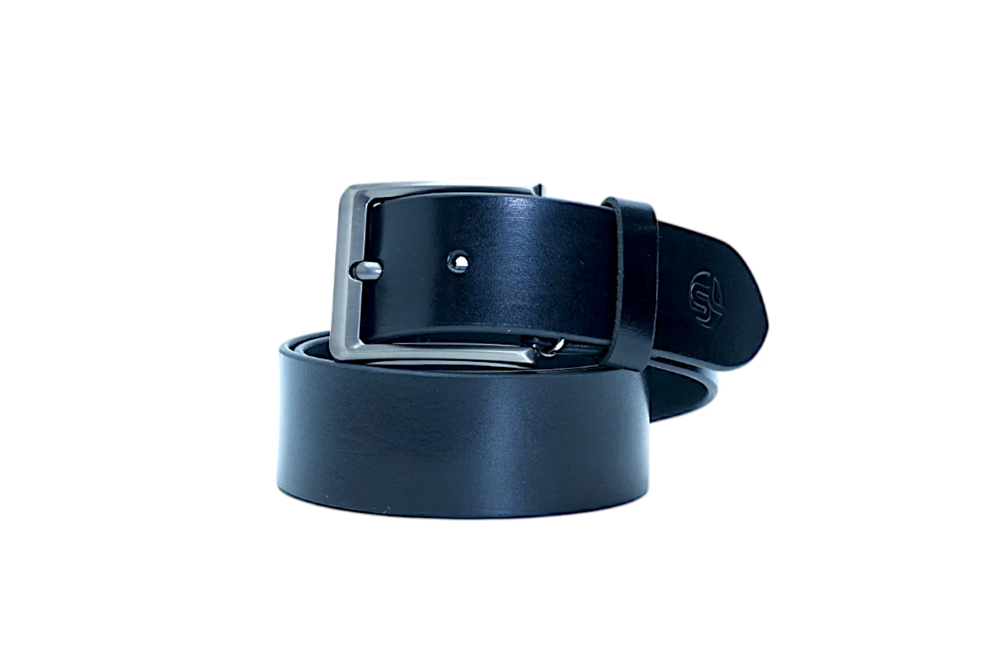 Mens Formal leather Belt 40411(BLACK)