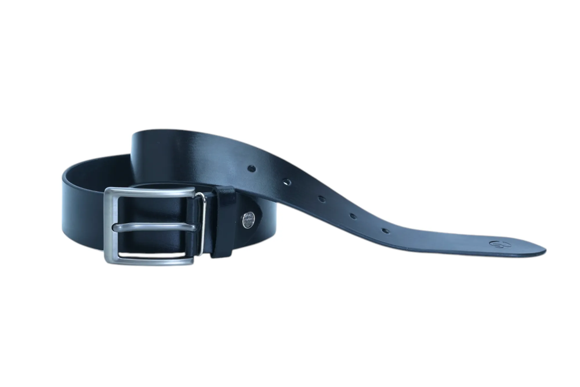 Mens Formal leather Belt 40411(BLACK)