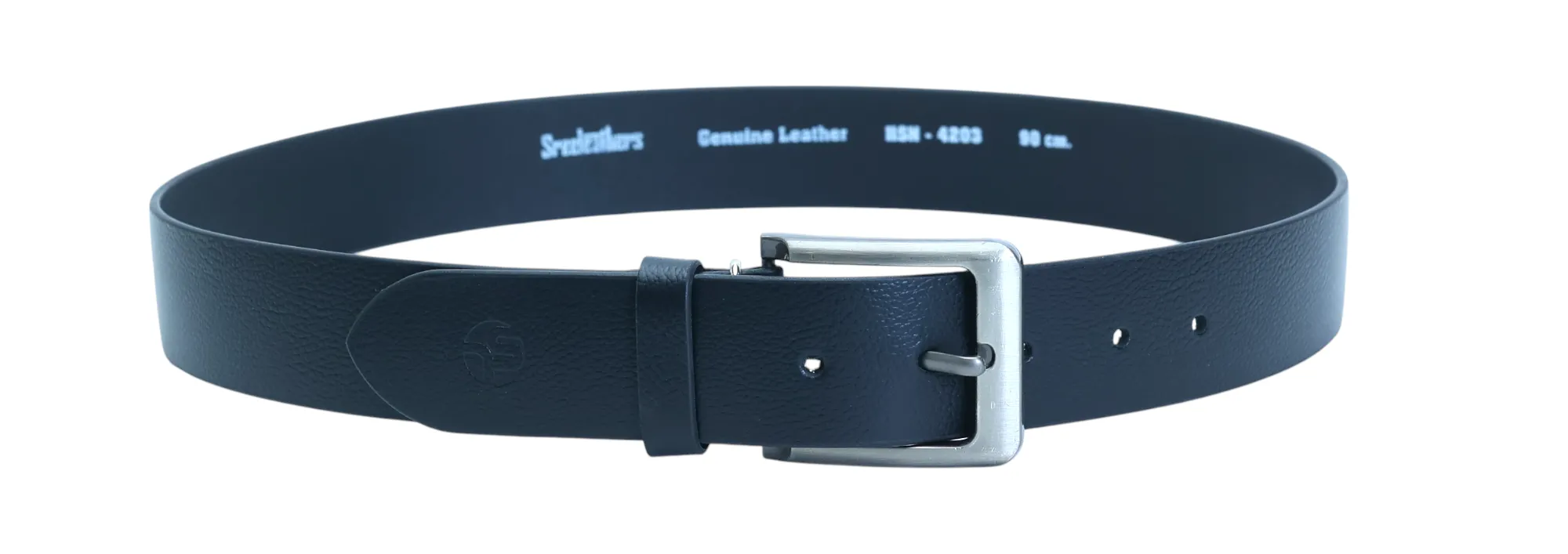 Mens Formal leather Belt 40413(BLACK)