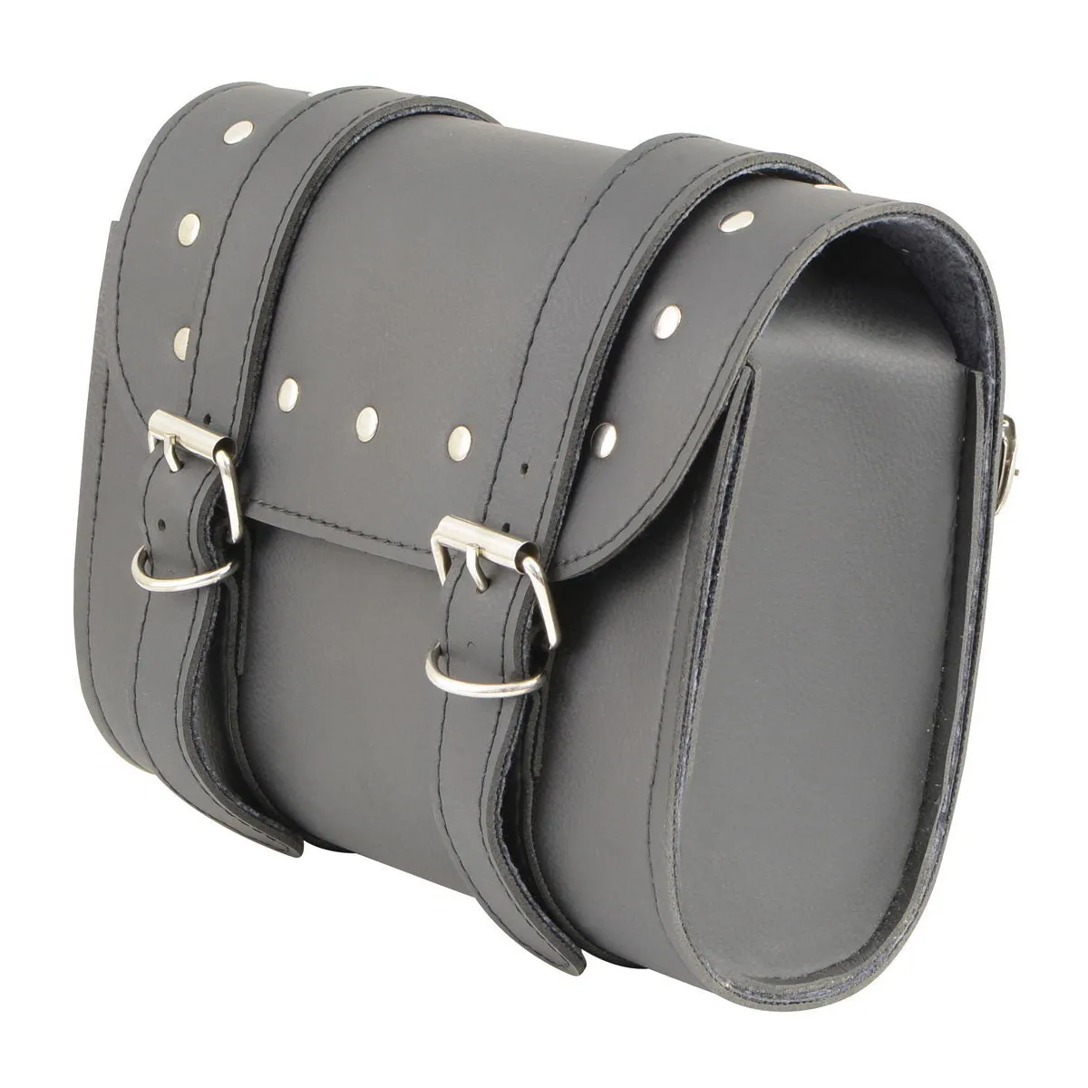 Milwaukee Leather SH63601 Black PVC Double Buckle Studded Motorcycle