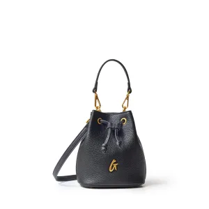 MINI PEBBLE BUCKET BAG - BLACK