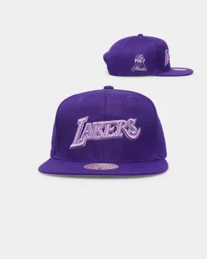 Mitchell & Ness Los Angeles Lakers 'Monochrome' Original Fit Snapback Purple