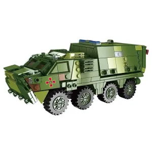 MOC Military Armored Medical Off-Road Car Bricks Toys