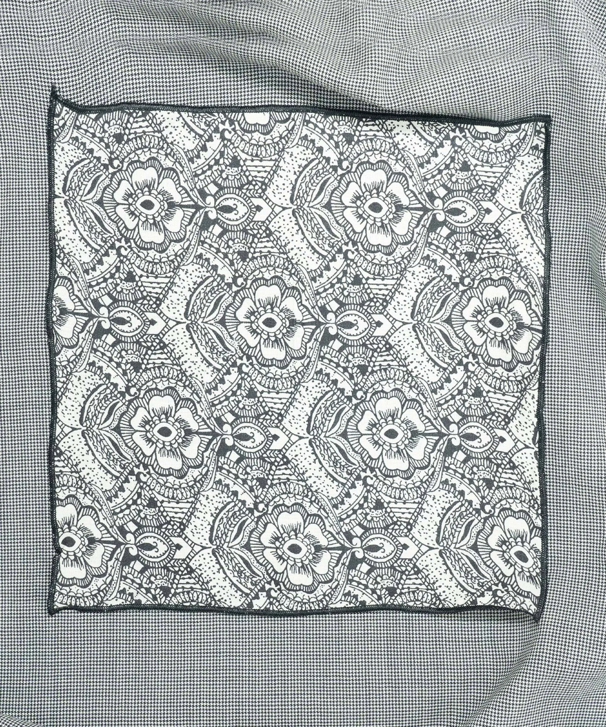 Monochrome Black Pocket Square