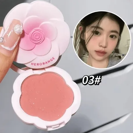 Monochrome Flower Powder Blusher