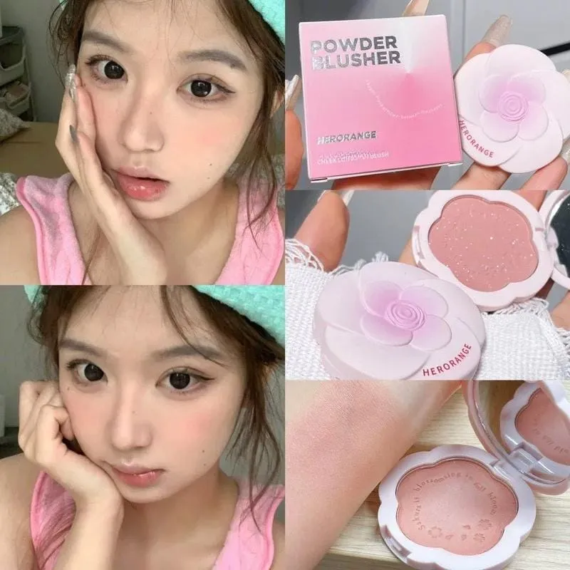 Monochrome Flower Powder Blusher