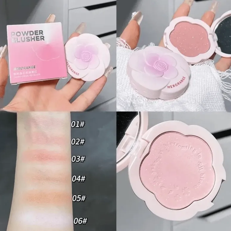 Monochrome Flower Powder Blusher