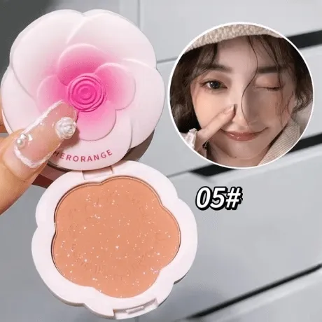 Monochrome Flower Powder Blusher