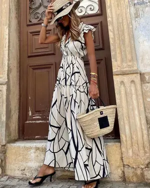 Monochrome Luna Maxi Dress