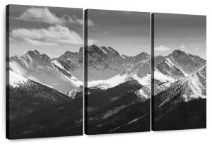 Monochrome Rocky Mountains Wall Art