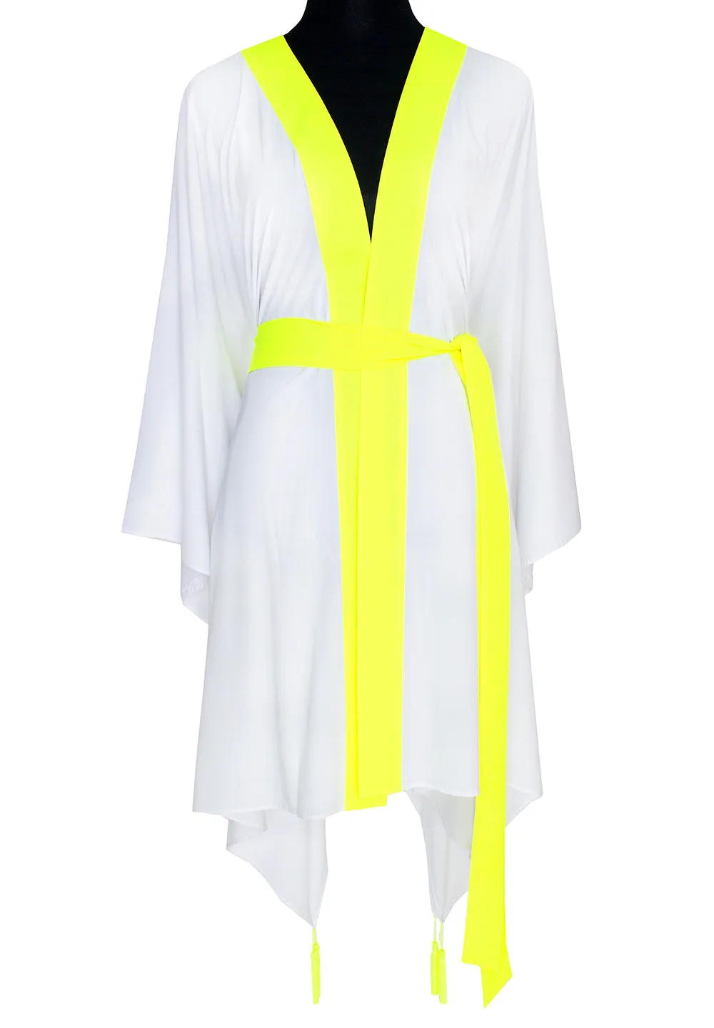 Monochrome - White Kimono Wings (Neon Yellow)