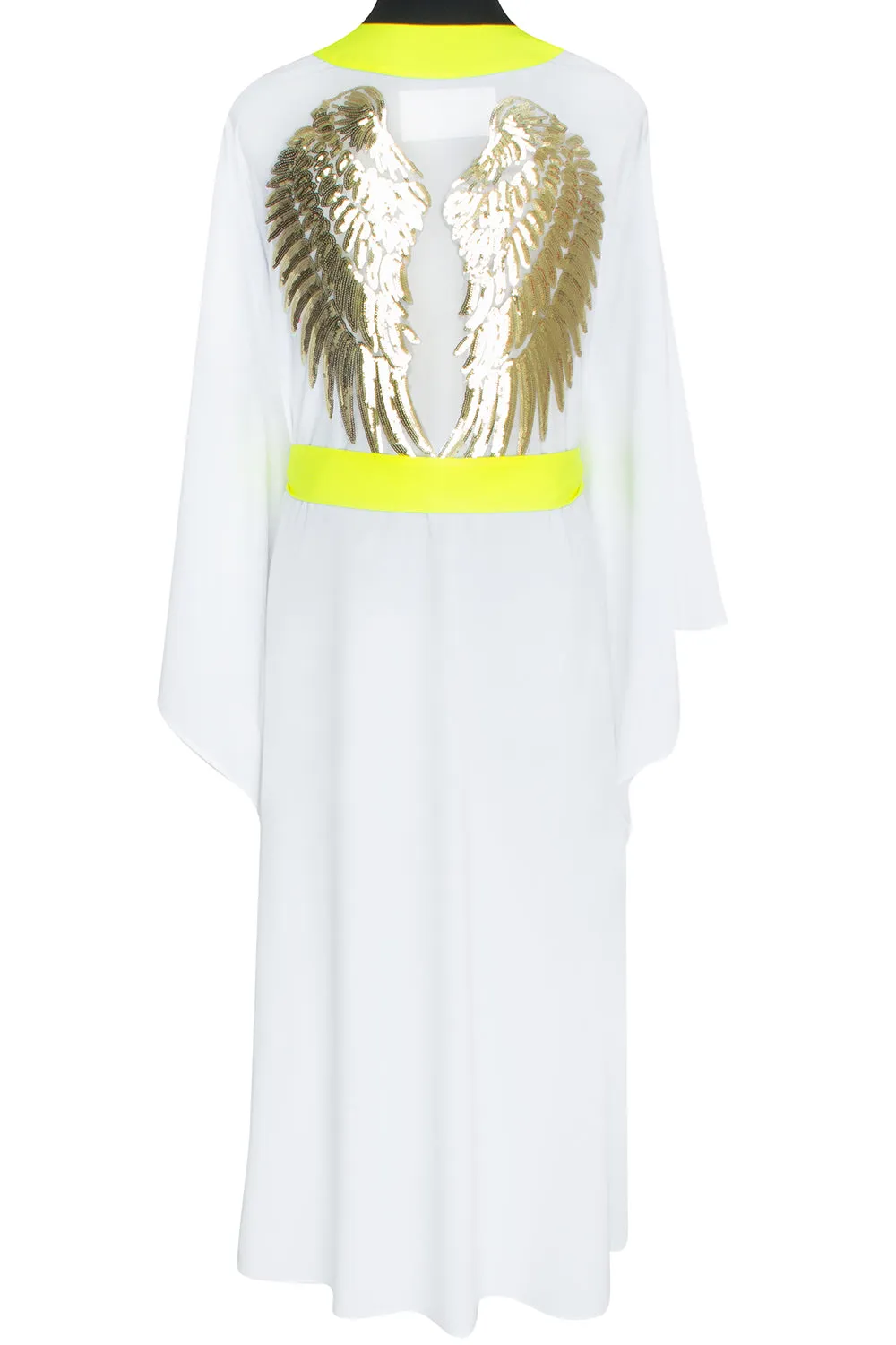 Monochrome - White Kimono Wings (Neon Yellow)