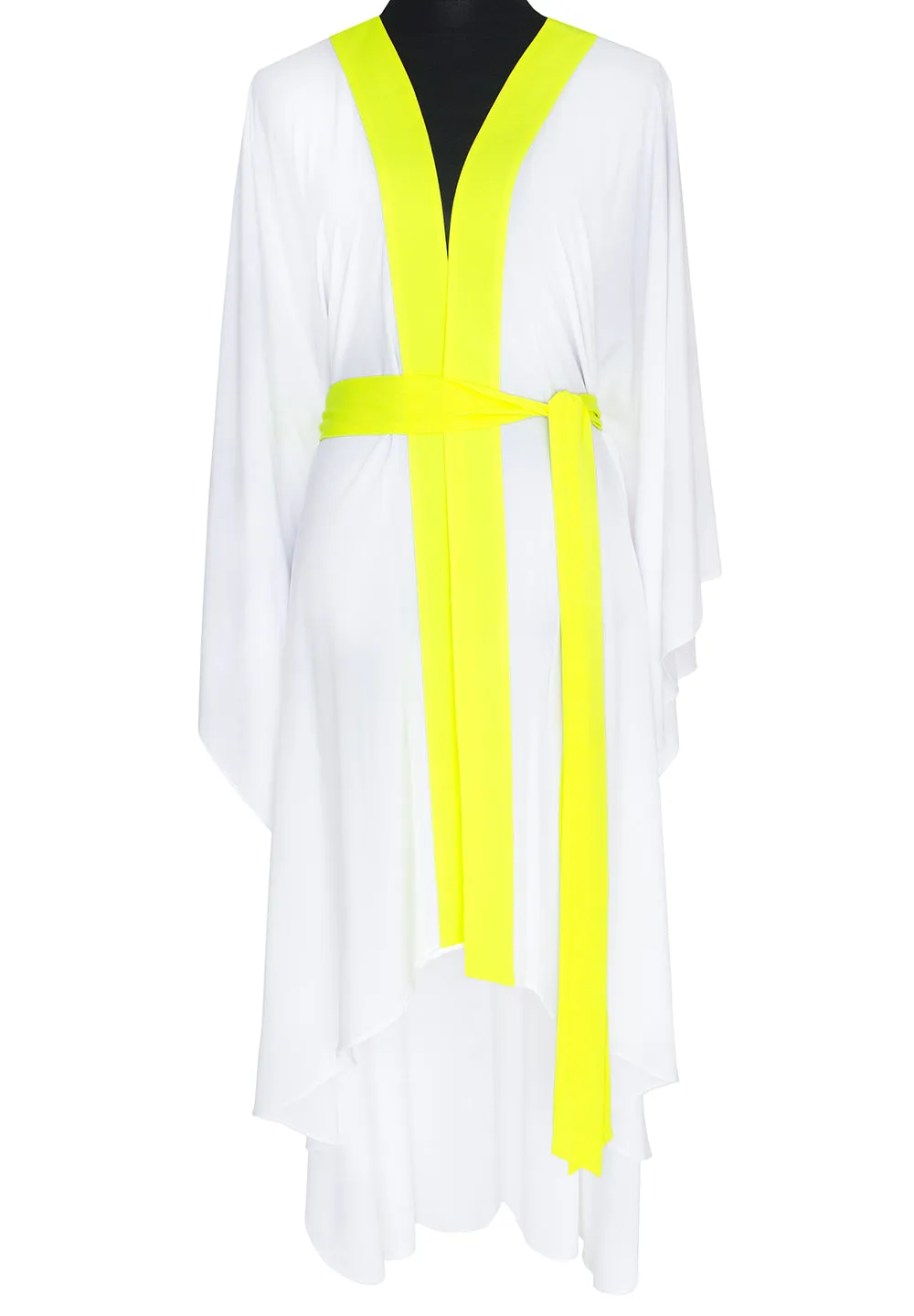 Monochrome - White Kimono Wings (Neon Yellow)