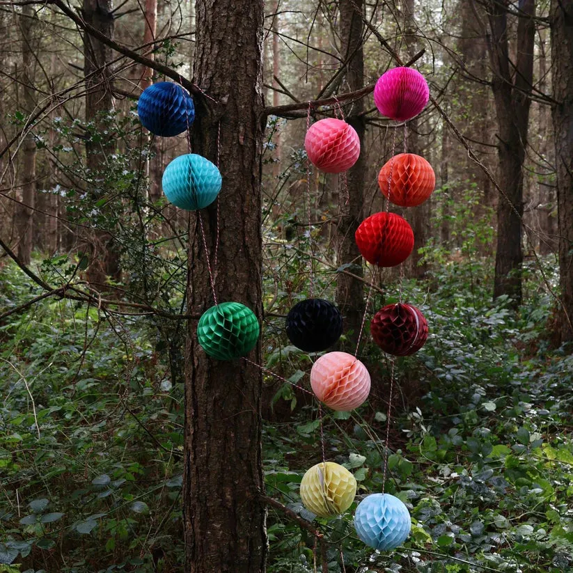 Multi Colour Paper Ball Garland