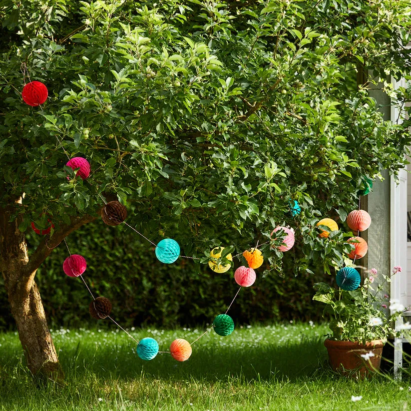 Multi Colour Paper Ball Garland