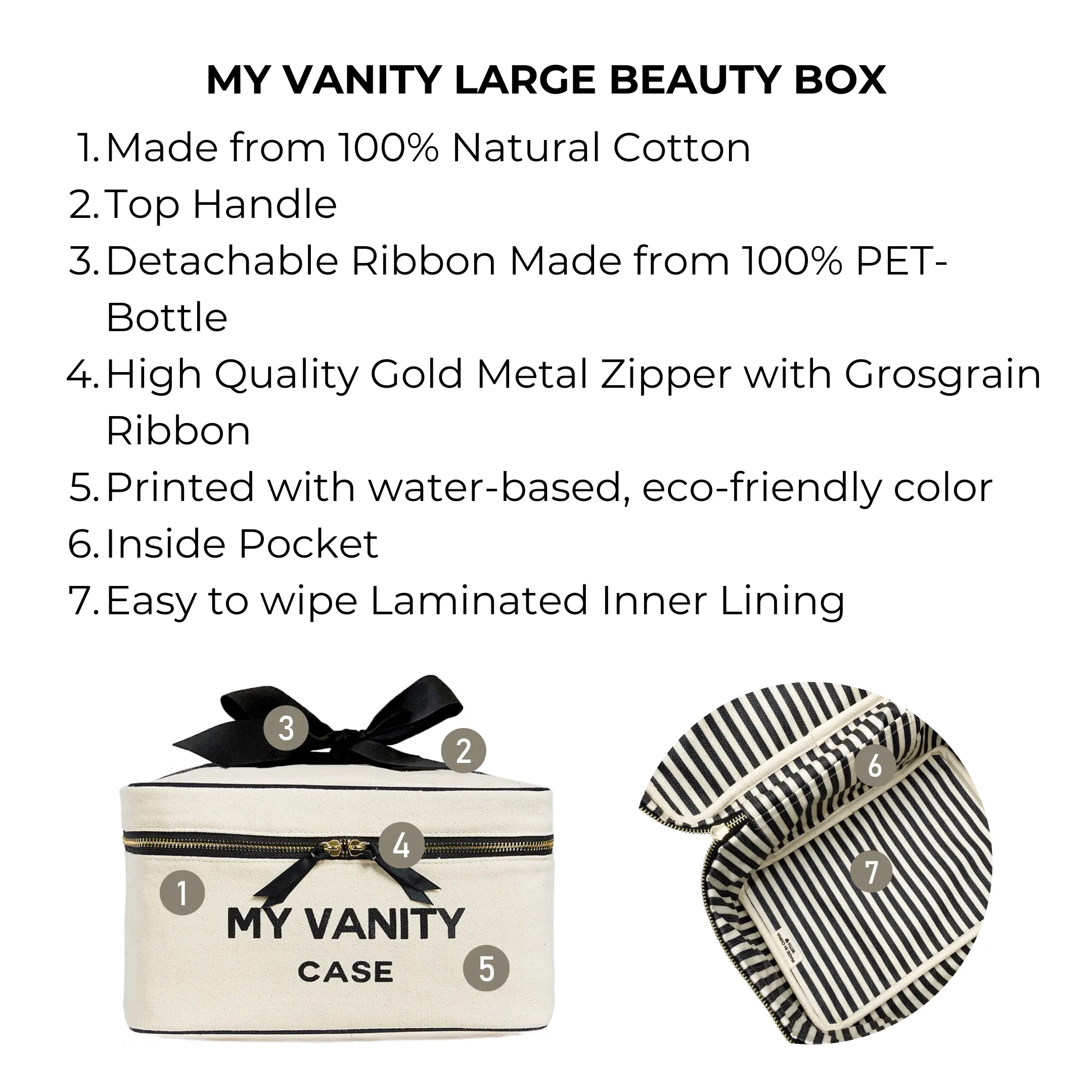 My Vanity Large Beauty Box, Cream