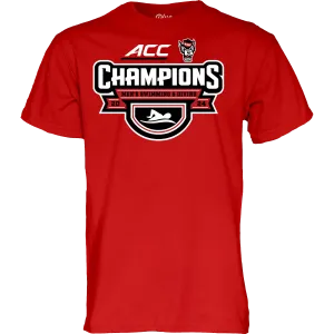 NC State Wolfpack ACC Men's Swimming & Diving 2024 Champions Red T-Shirt