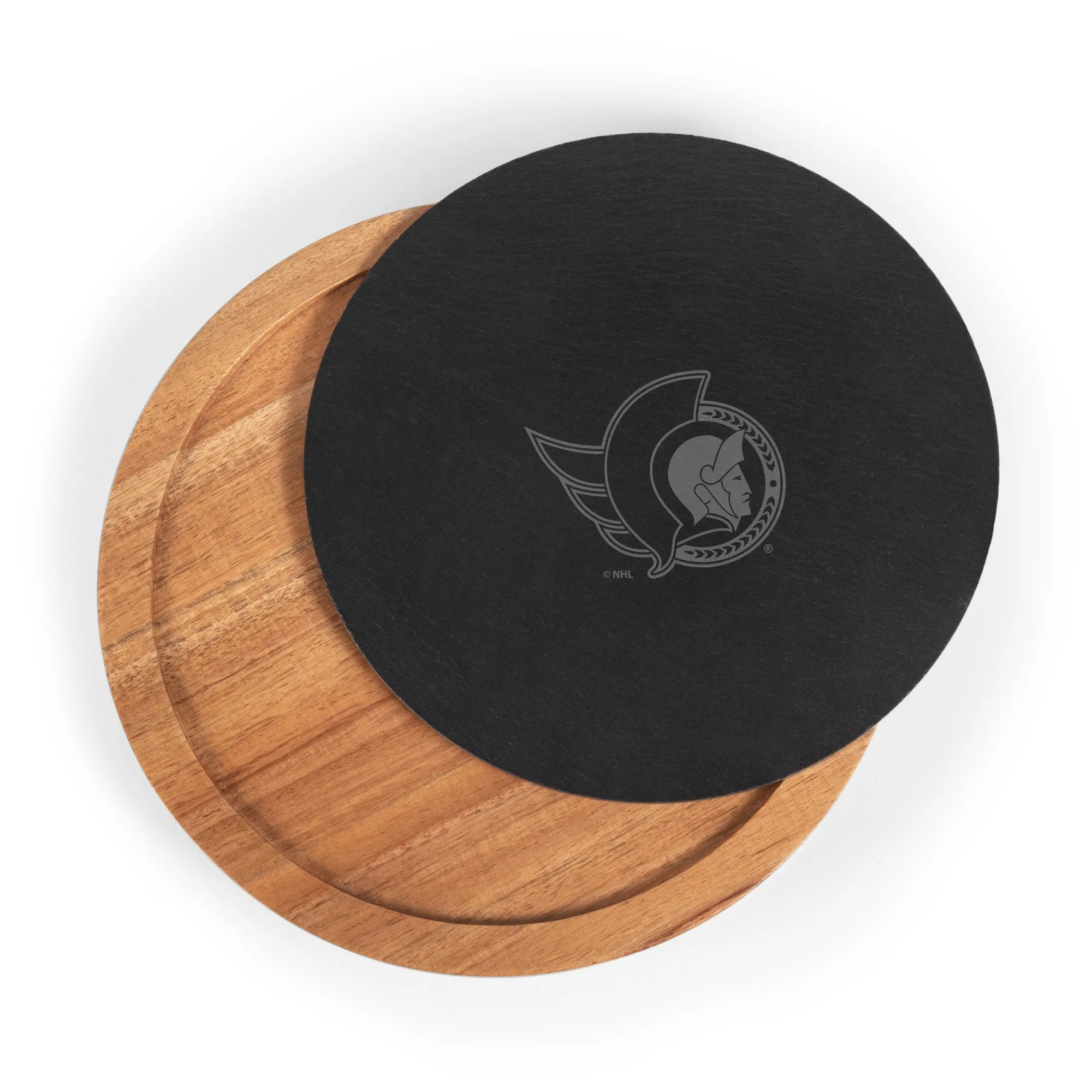 Ottawa Senators - Insignia Acacia and Slate Serving Board with Cheese Tools