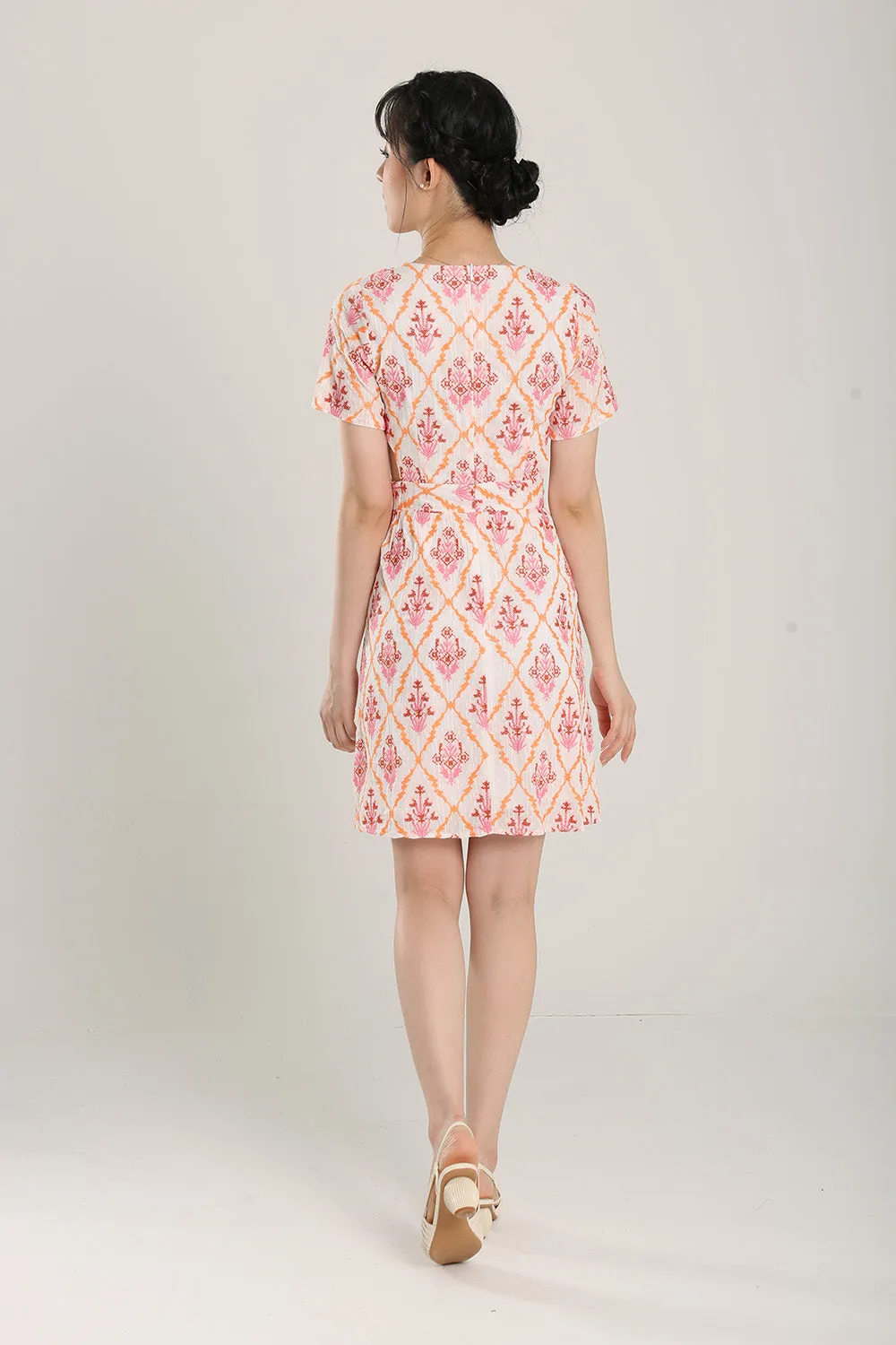 Ovidia Midi Dress in Embroidered Eyelet