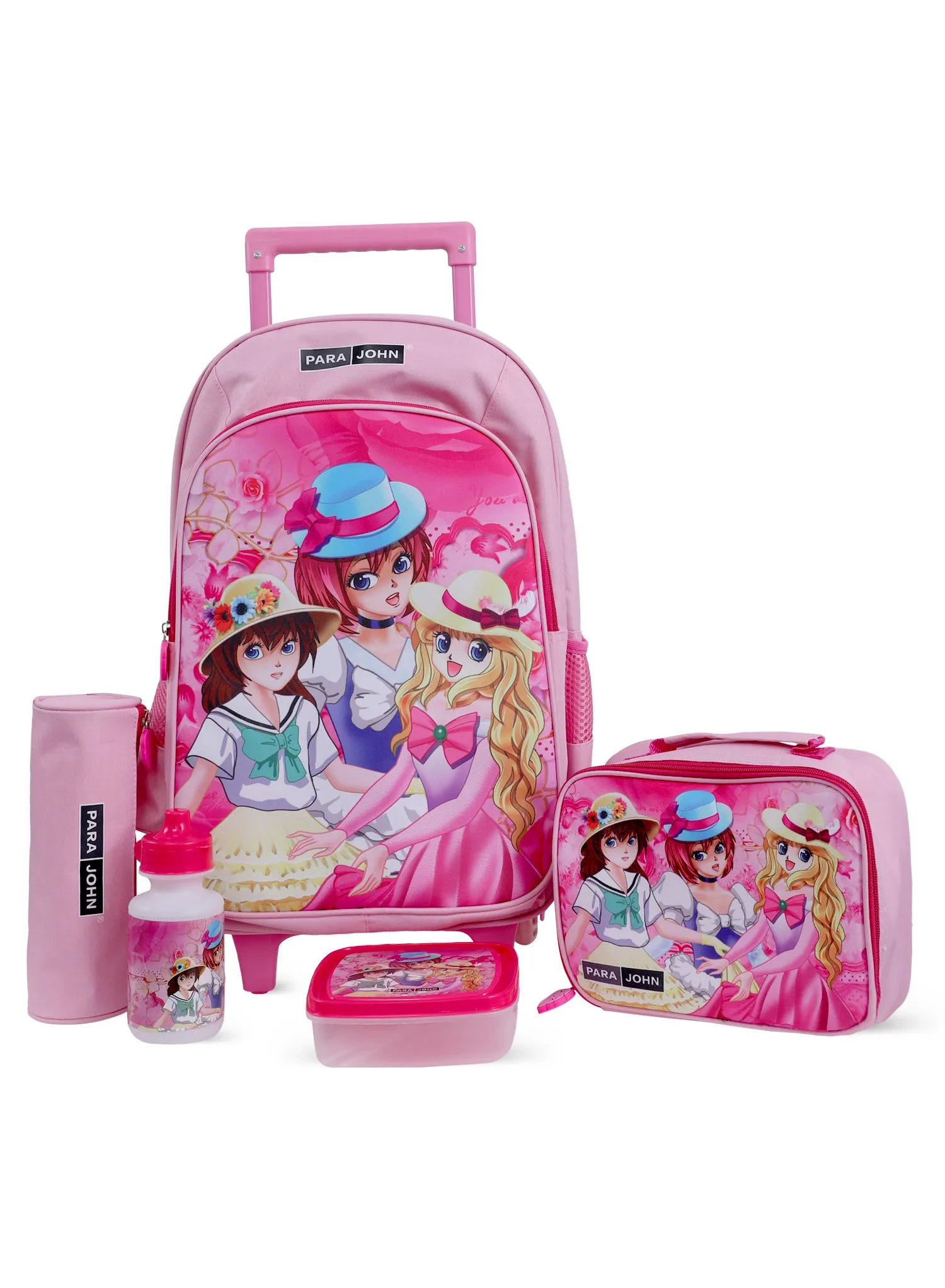 Parajohn 5 in 1 Wheeled School Backpack Set with Lunch Box,