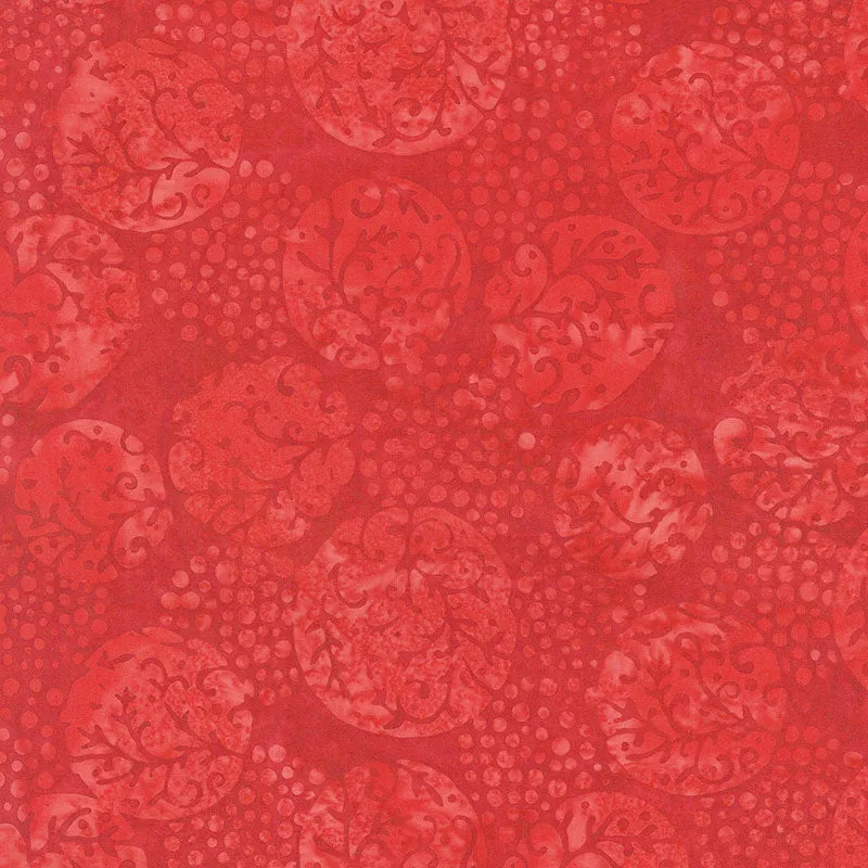 Season's Splendor Batiks - Snowball Vine Candy Yardage