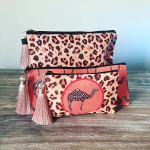 Set of 3 Make-up Bags - Leopard