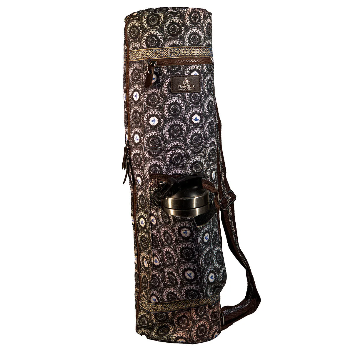 Shine Natural Yoga Mat Bag | 100% Cotton, Large Capacity, Multiple Pockets