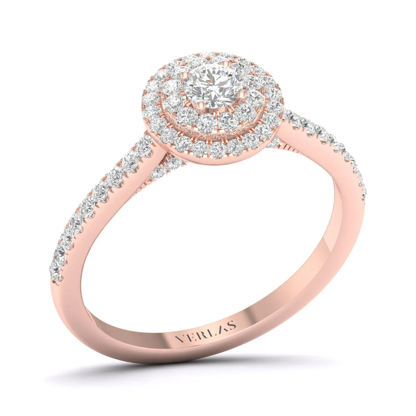 Signature Round Double Halo Ring