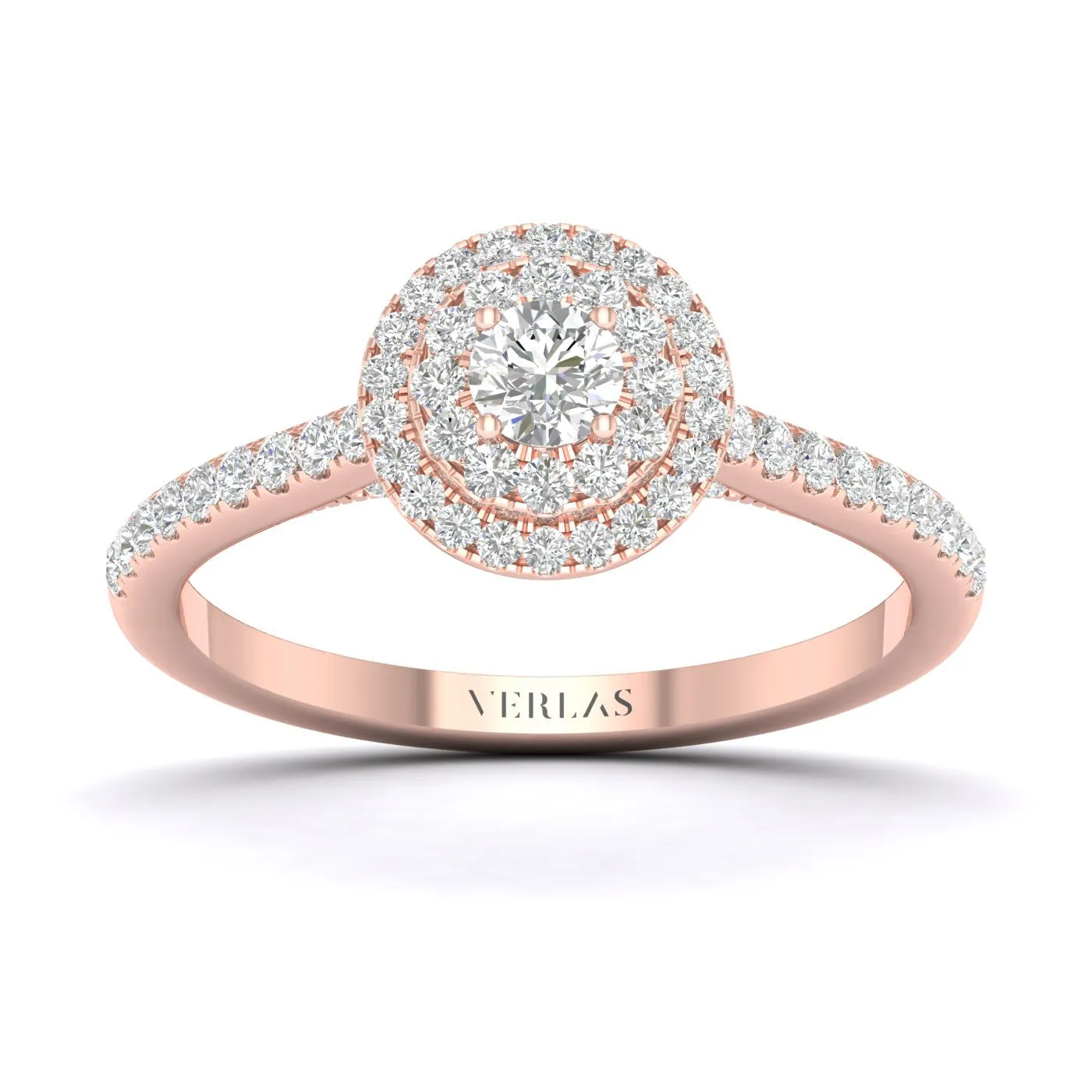 Signature Round Double Halo Ring