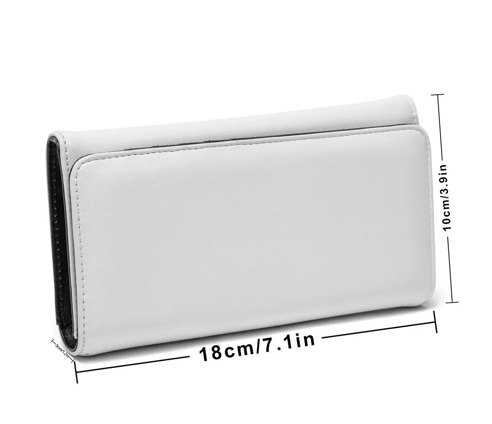 Sixty Eight 93 Logo White Peach Foldable Wallet