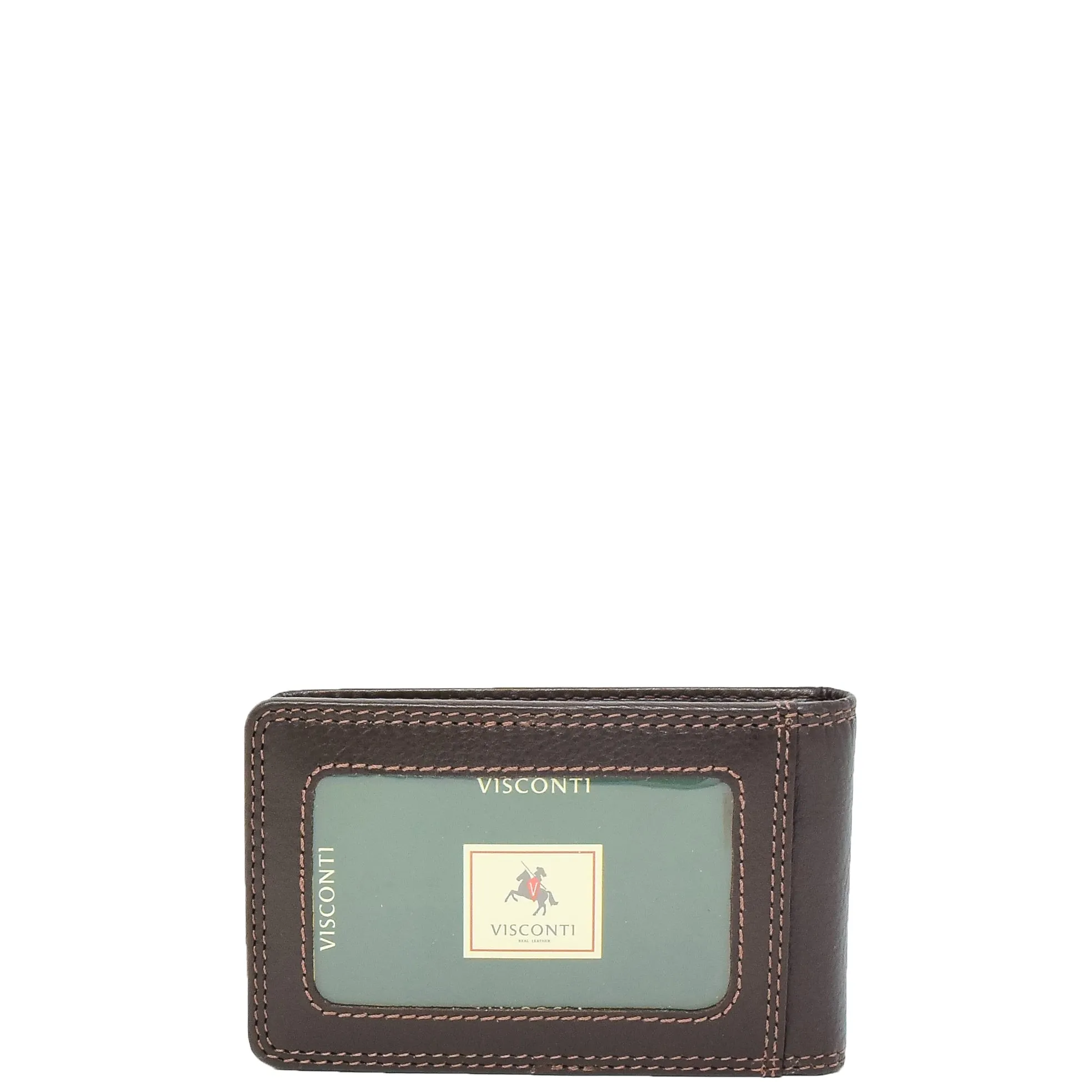 Slim Fold Leather Card Wallet Madrid Brown