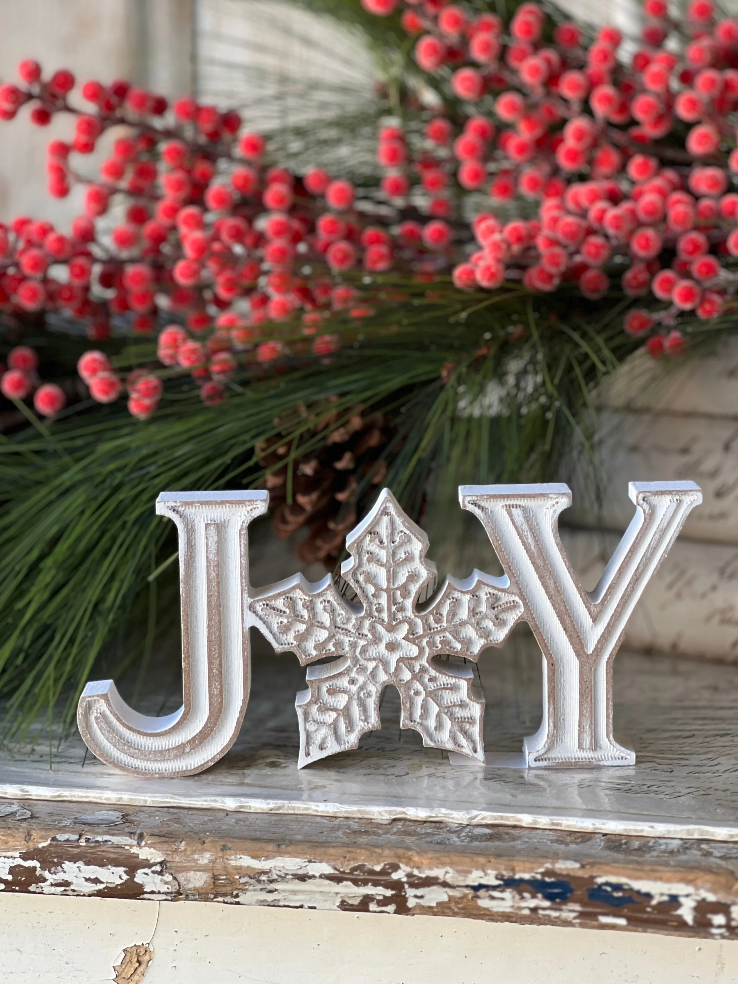 Snowfall Joy Sign | 9"