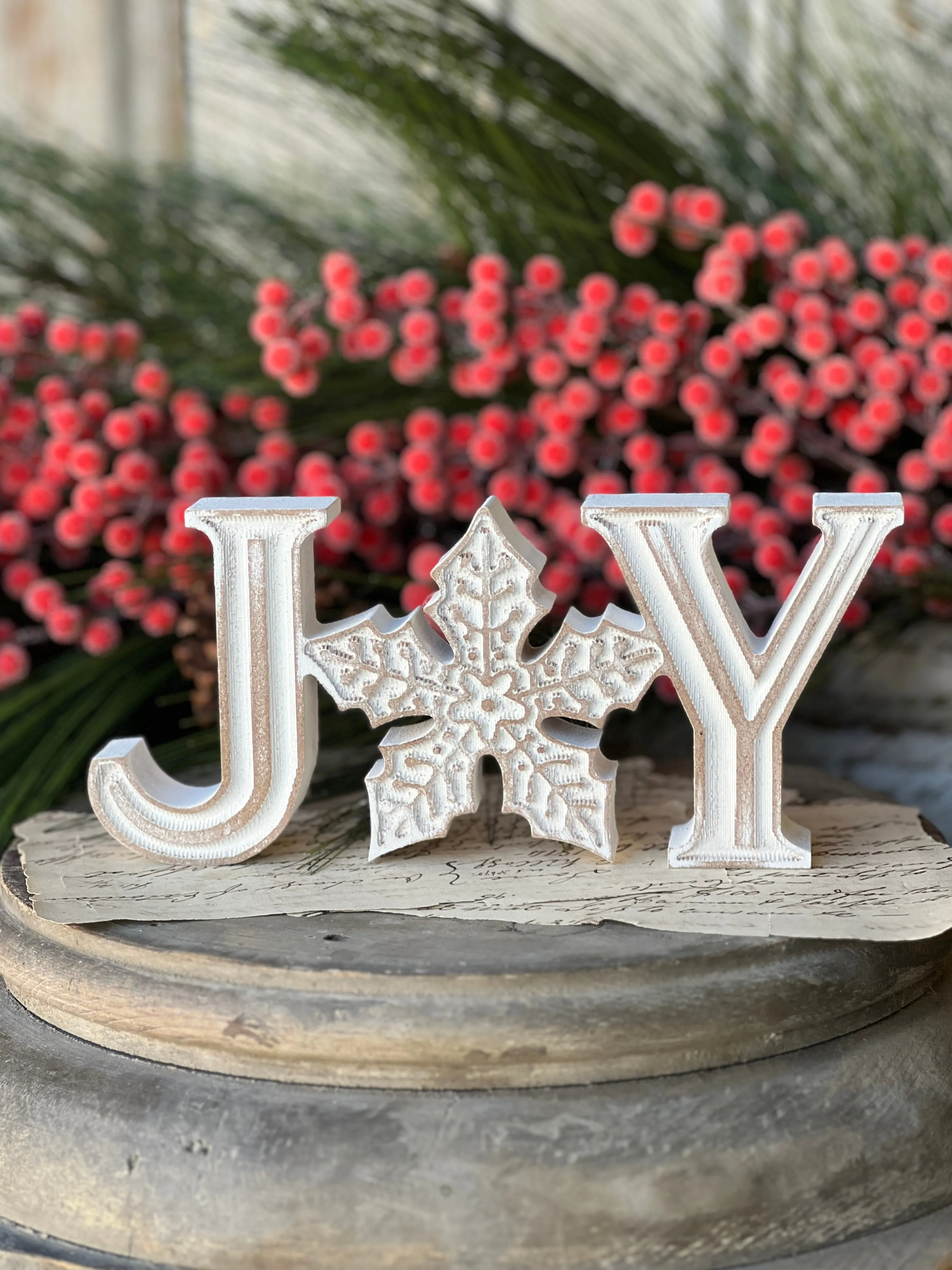 Snowfall Joy Sign | 9"