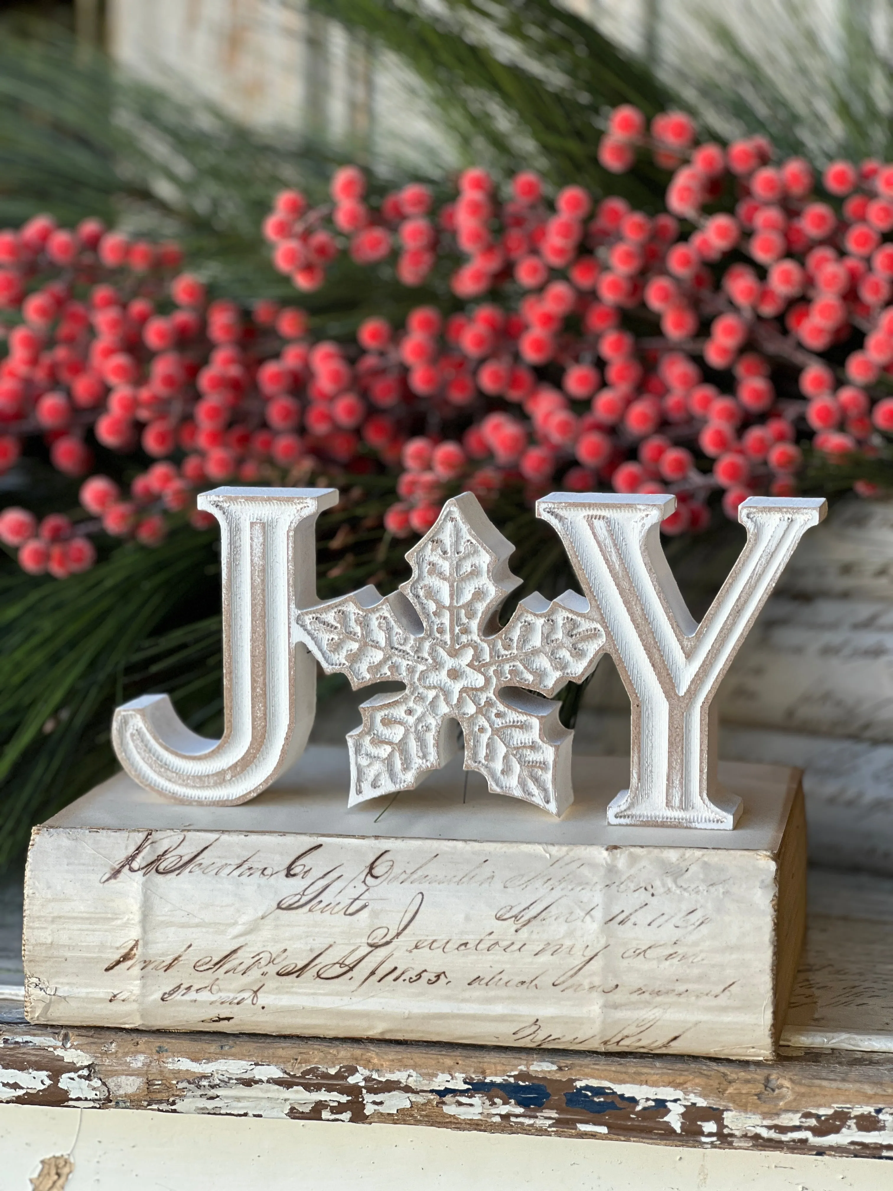 Snowfall Joy Sign | 9"