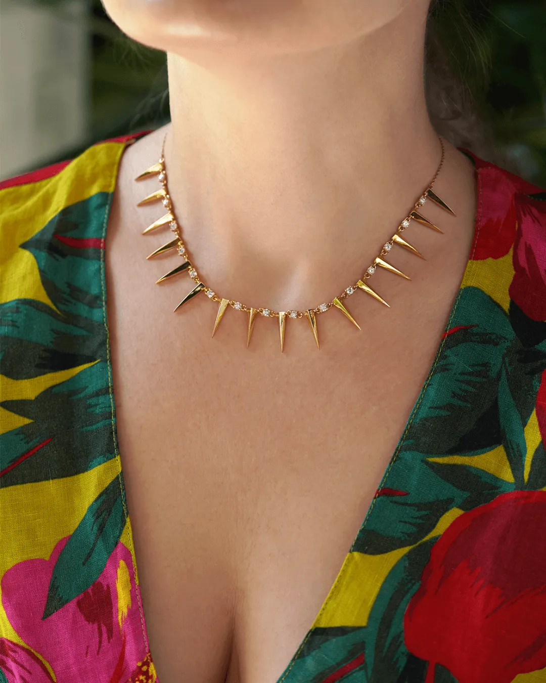 Spike Gold Necklace