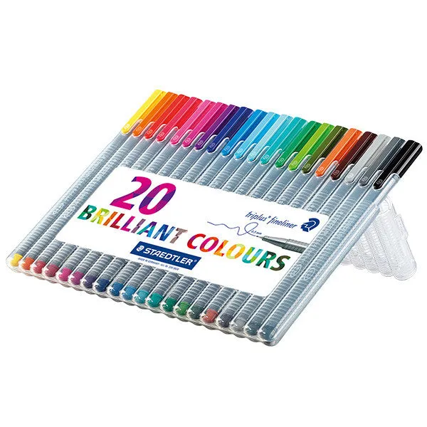 Staedtler Triplus Fineliner Pen Assorted Box of 20 334SB20